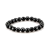 Elee Power Health Ion Tourmaline Beads Stretch Bracelet Wristband Balance w/Box/Black/55615