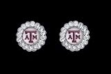 Circle Pendant Earrings Texas A&M Aggies