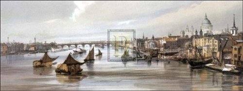 Blackfriars from Southwark Bridge Art Print Poster By Thomas Shotter Boys, 20 