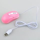 Neewer New Wired USB PC Laptop Computer Optical Mouse *Pink and White*