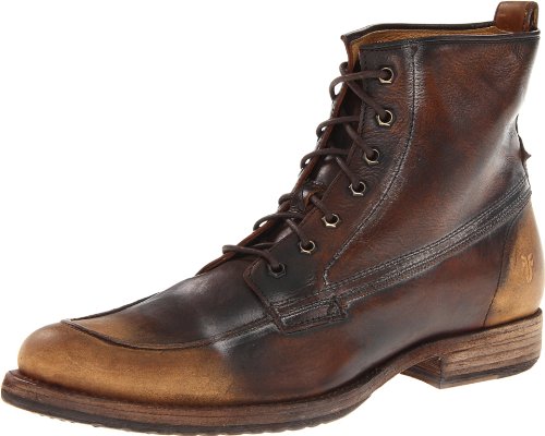 FRYE Men's Phillip Work Boot,Dark Brown Brush Off,11 M US