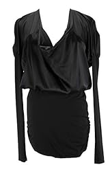 Silk Cowl Neck Belted Gathered  Dress