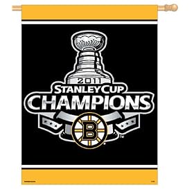 Boston Bruins 2011 NHL Stanley Cup Champions Official On Ice Vertical Flag: 27x37 Banner