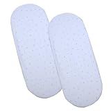 2 Fitted Cotton Moses Basket Sheets White Moon & Stars Design