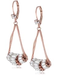 Betsey Johnson "Iconic Baguette" Crystal Baguette Chandelier Drop Earrings