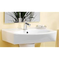 Fackelmann 86285 Keramikbecken, wei�, rechteckig, B 60 x T 49 cm, wandh�ngend