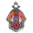 Aluminium Hand Painted Hamsa HSM-9 CAT# HSM - 9