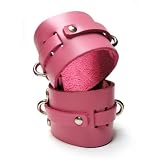 KinkLab Pink Bound Leather Wrist Cuffs
