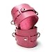 KinkLab Pink Bound Leather Wrist Cuffs
