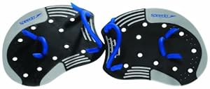 Speedo I.M. Tech Paddles (Black/Blue, Small/Medium)