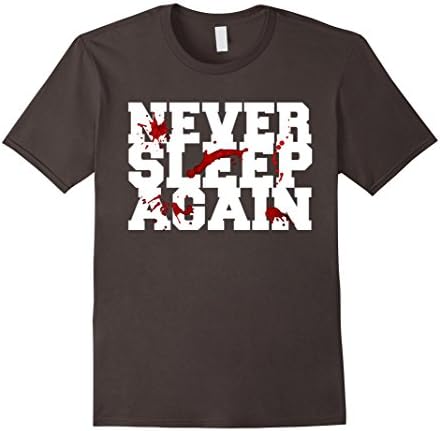 Men's Never Sleep Again Shirt On Elm Street Nightmare T-Shirt 3XL Asphalt