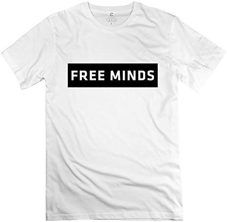 SIFU Men's Free Minds T Shirt,O-Neck T-shirt White X-Large