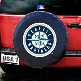 Seattle Mariners MLB Spare Tire Cover by Fremont Die (Black)