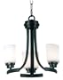 Kenroy Home 90373BRZ Bow Three-Light Chandelier, Bronze with White Opal Globes