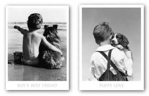 Puppy Love and Boy's Best Friend Set by Anonymous 24"x18" Art Print Poster
