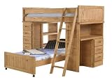 American Woodcrafters Kid\'s Scene Twin Student Loft Bed