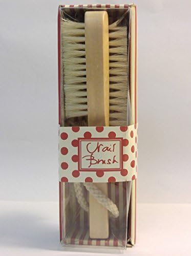 Nail Brush - Red Striped Box - Wood Handle
