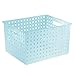 iDesign Household Storage Basket, for Closet, Office, Garage, Bathroom and more - Large, Water