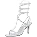 Touch Ups Women's Cleopatra Sandal,Silver,8.5 M