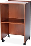 Safco Lectern Base/Media Cart Medium Oak