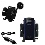 Samsung Helio Fin Flexible Auto Windshield Holder with Car Charger - Uses Gomadic TipExchange