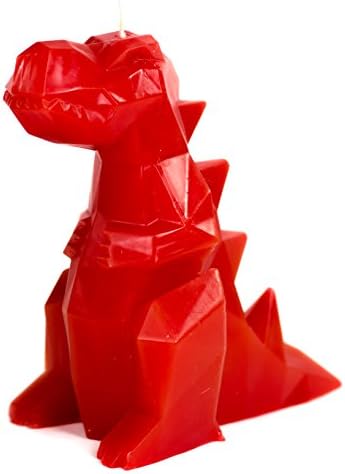 Dinosaur Candle - Rexy - Geometric Candles - Red