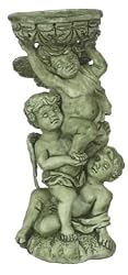 Dollhouse Miniature Aged Green Cherub Stand