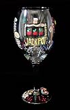 Casino Magic Slots Design - Hand Painted - Grande Wine - 16 oz..