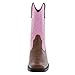 SmartFit Girls' Pink Tan Girls' Square Toe Western Boot 3 Regular