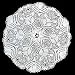 Cotton table mat, 'Flower'
