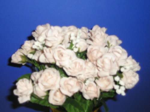 12″ Silk Rose White Bouquet (2 Bouquets)