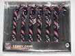 NEW ENGLAND PATRIOTS Team Logo & Colors CANDY CANE CHRISTMAS ORNAMENT SET (6 pack)