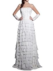 Strapless Tiered Chiffon  Dress