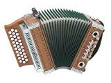 Produkt-Bild: Alpenklang Harmonika "Mini" 3-reihig, G-C-F massiv Kirschholz