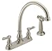 Tools & Hardware : Delta Orleans Series Double-Handle Kitchen Faucet With Spray, Stainless #24902-SS