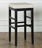 Sonata Backless Barstool Size: 26", Fabric: Beige