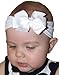 Nylon Baby Bow Headband By Funny Girl Designs (Red Band/Red Bow)
