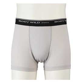 グンゼ BODYWILD SPORTS アクティコットメッシュリバーシブル ボクサーパンツ ライトグレー BP1270