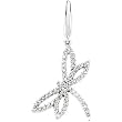14K White Gold Diamond Butterfly Charm - 0.33 Ct.