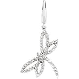 14K White Gold Diamond Butterfly Charm - 0.33 Ct.