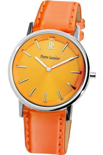 Pierre Lannier Damen-Armbanduhr Analog Leder orange 156H644 Preisvergleich