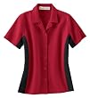 Ladies' Knit Ottoman Color Block Camp Shirt