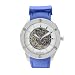 AK Anne Klein Womens Automatic Silver Tone Sport Watch with a Blue Rubber Strap #108451BKBL