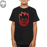SPITFIRE キッズ TシャツBIGHEAD YOUTH TEEユースサイズブラック x レッドNO27 Mサイズ