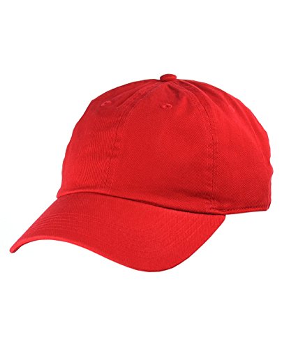 Nyfashion101 (TM) Unisex Adjustable 6-Pannel Low-Profile Baseball Cap LOW100-Red