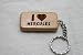 I Love Hercules Wooden Keychain