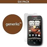 Generiks TM HTC Droid Incredible 2 & S *CLEAR* Screen Protectors (6 Pack!!! ....