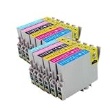 12PK Epson T078(2PK-T0781 2PK-T0782 2PK-T0783 2PK-T0784 2PK-T0785 2PK-T0786) Replacement Ink Cartridges for Epson Stylus Photo R260 R280 R380 RX580 RX595 RX680 by PRITOP