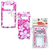 Hot Pink with Hawaii Flowers D Snap-On Cover Case Cell Phone Protector for LG enV2 VX-9100 VX9100