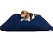 Large 40"X35" Orthopedic Memory Mix Foam Dog Bed Pillow with Heavy Duty Waterproof Denim Pet Bed 2 Layer Covers